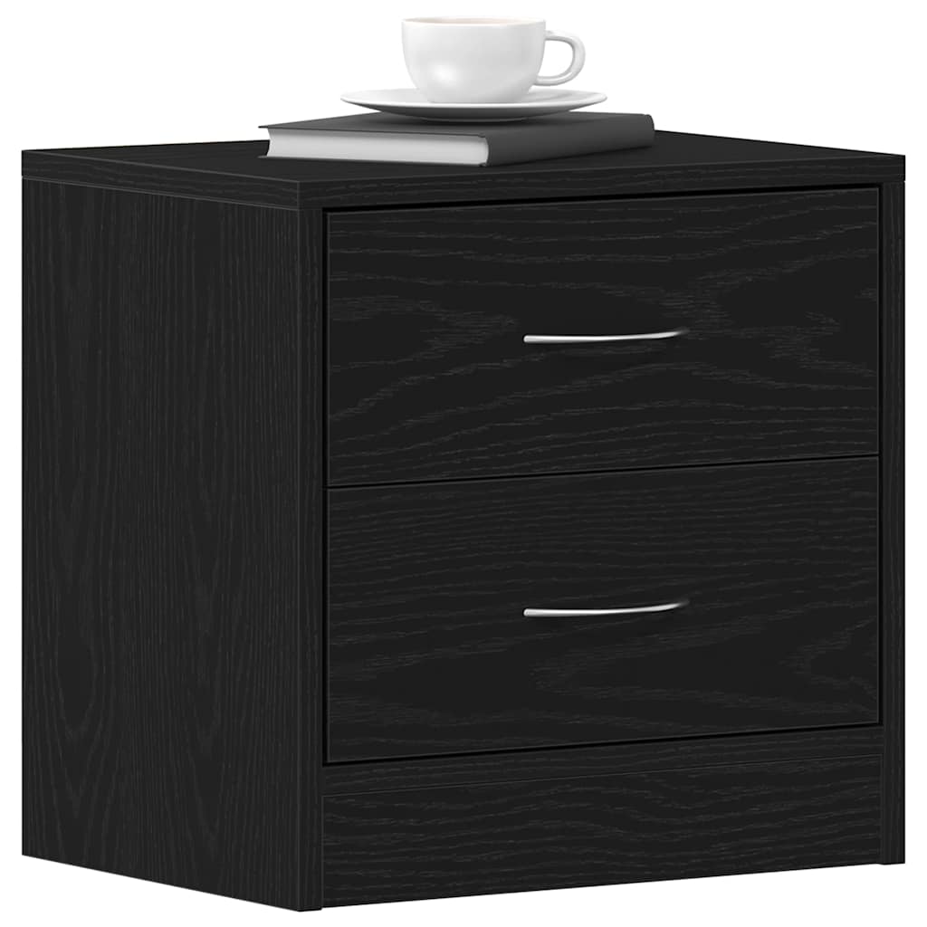 vidaXL Noptiere 2 buc stejar negru 40x30x40 cm lemn de stratificat