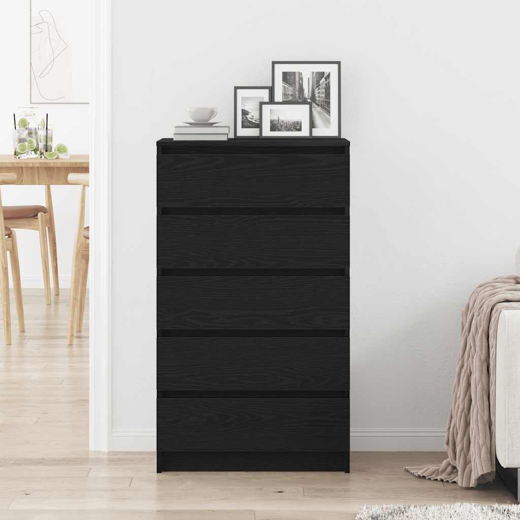 vidaXL Dulap cu sertar, stejar negru, 60x36x103 cm, lemn prelucrat