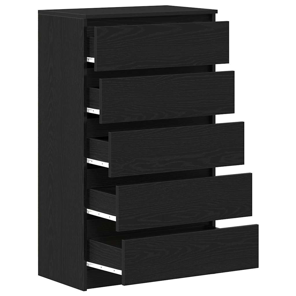 vidaXL Dulap cu sertar, stejar negru, 60x36x103 cm, lemn prelucrat