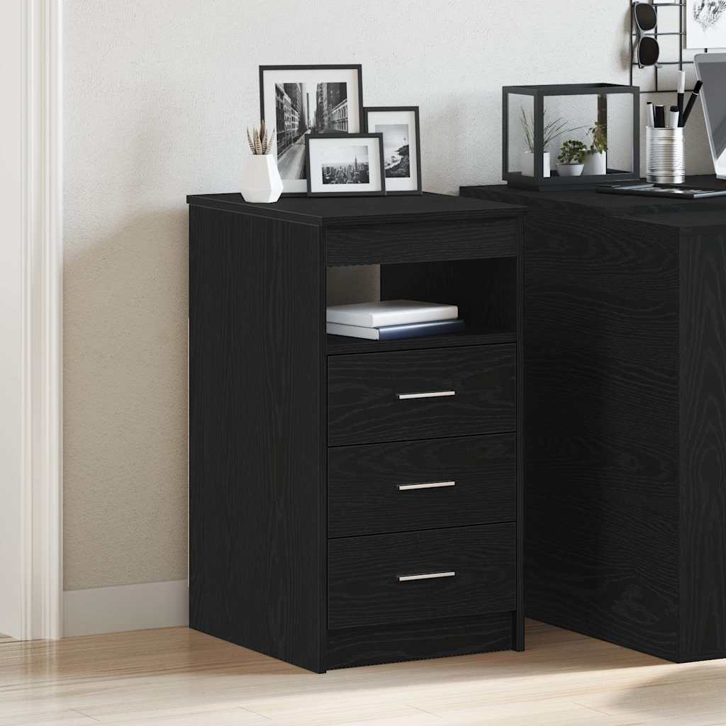 vidaXL Dulap cu sertare, stejar negru, 40x50x76 cm, lemn prelucrat vidaXL Dulap cu sertare, stejar negru, 40x50x76 cm, lemn prelucrat