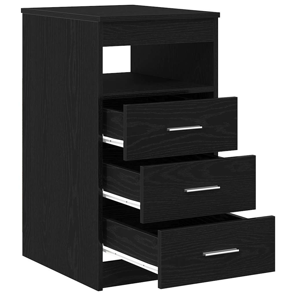 vidaXL Dulap cu sertare, stejar negru, 40x50x76 cm, lemn prelucrat vidaXL Dulap cu sertare, stejar negru, 40x50x76 cm, lemn prelucrat