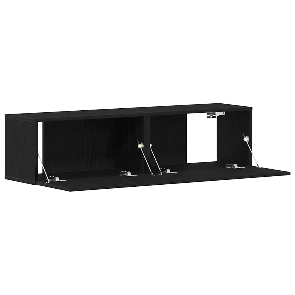 vidaXL Dulap TV Stejar negru 120x30x30,5 cm Lemn prelucrat