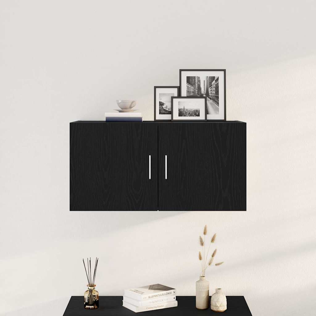 vidaXL Dulap de perete Stejar negru 80x39x40 cm Lemn prelucrat vidaXL Dulap de perete Stejar negru 80x39x40 cm Lemn prelucrat