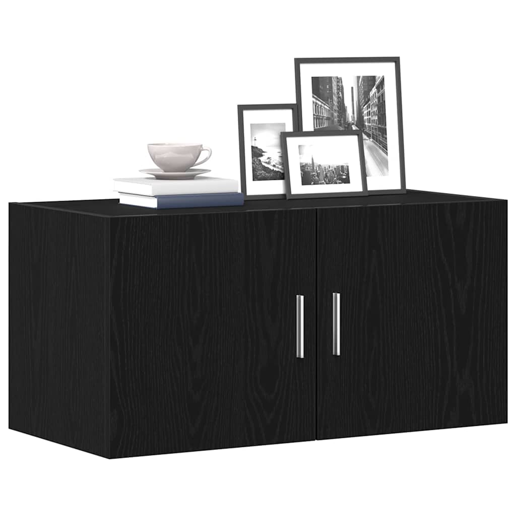 vidaXL Dulap de perete Stejar negru 80x39x40 cm Lemn prelucrat vidaXL Dulap de perete Stejar negru 80x39x40 cm Lemn prelucrat