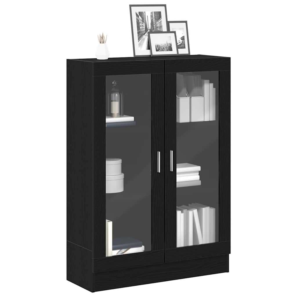 vidaXL Dulap cu cărți stejar negru 82,5x30,5x115 cm lemn prelucrat vidaXL Dulap cu cărți stejar negru 82,5x30,5x115 cm lemn prelucrat