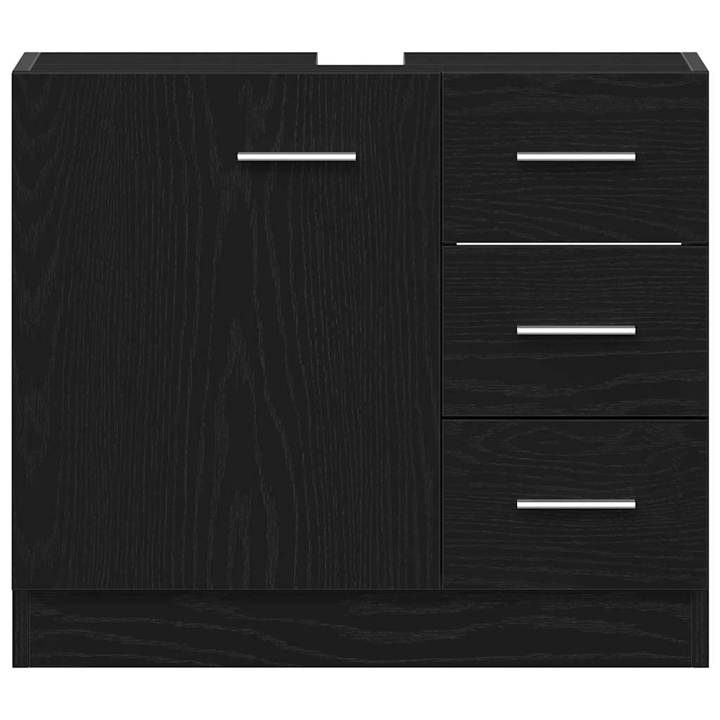 vidaXL Dulap pentru chiuvetă Stejar negru 63x30x54 cm Lemn prelucrat vidaXL Dulap pentru chiuvetă Stejar negru 63x30x54 cm Lemn prelucrat