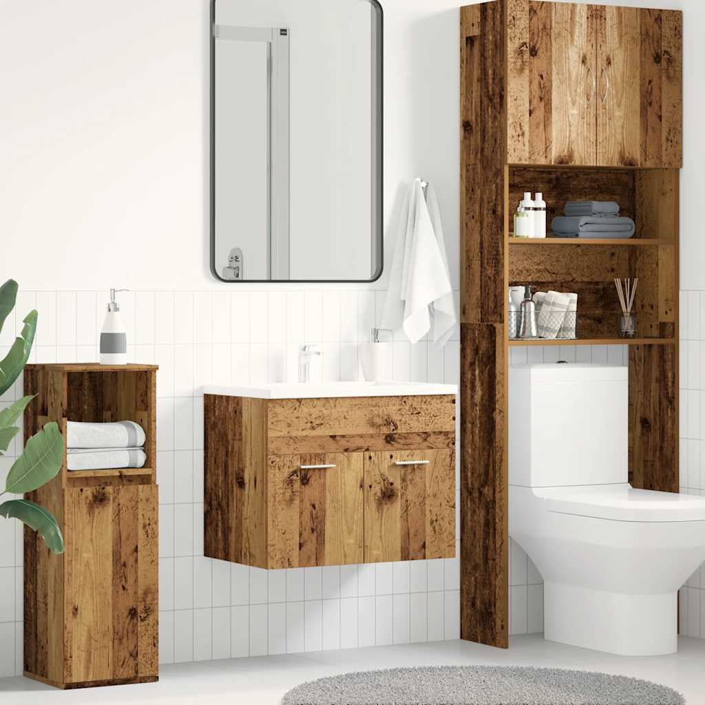 vidaXL Dulap chiuvetă baie, lemn vechi, 60x38,5x46 cm, lemn prelucrat vidaXL Dulap chiuvetă baie, lemn vechi, 60x38,5x46 cm, lemn prelucrat