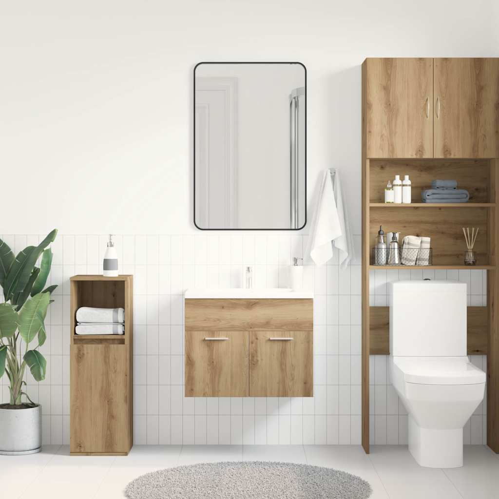 vidaXL Dulap chiuvetă baie, stejar artizanal, 60x38,5x46 cm, lemn vidaXL Dulap chiuvetă baie, stejar artizanal, 60x38,5x46 cm, lemn