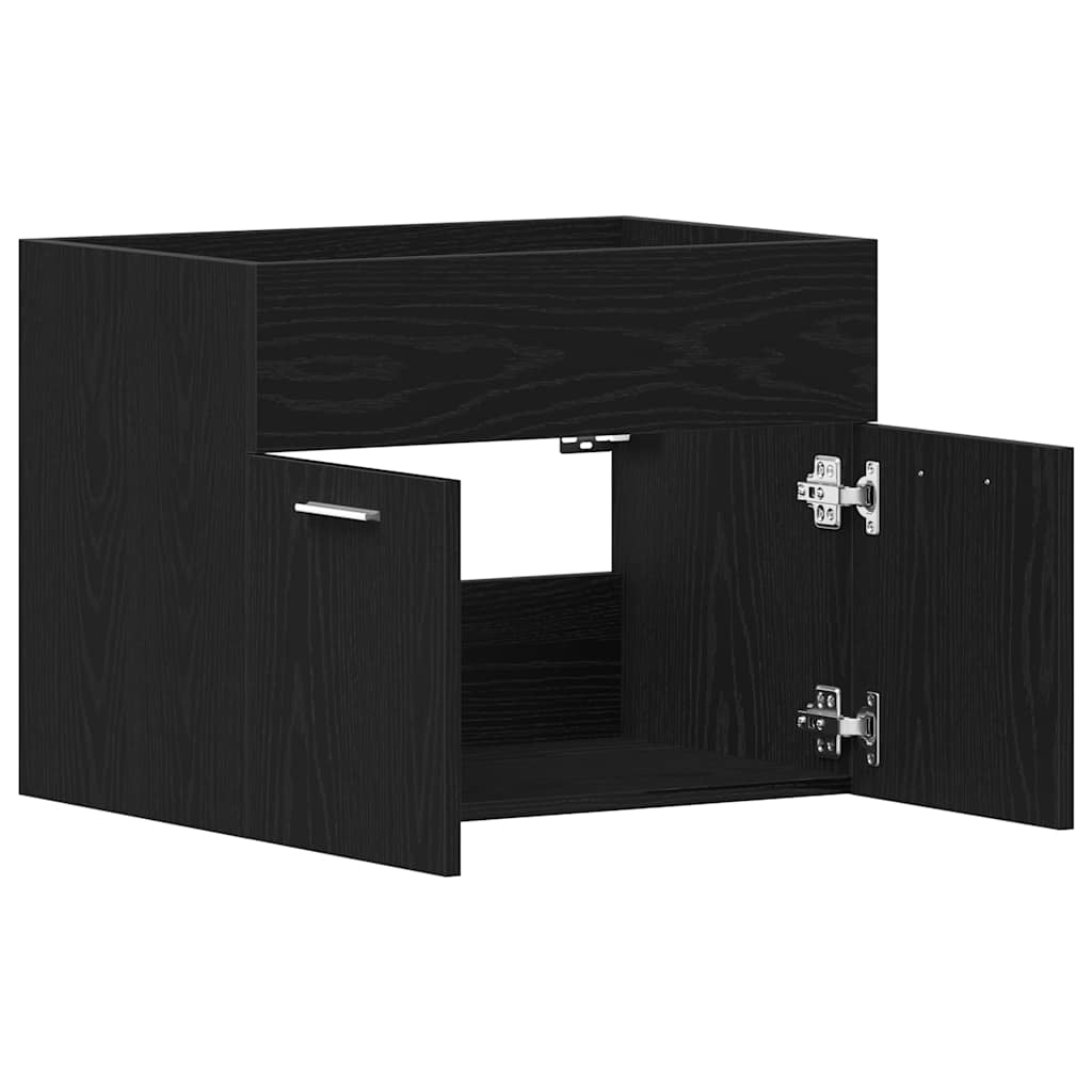 vidaXL Dulap chiuvetă baie, stejar negru, 60x38,5x46cm, lemn prelucrat vidaXL Dulap chiuvetă baie, stejar negru, 60x38,5x46cm, lemn prelucrat