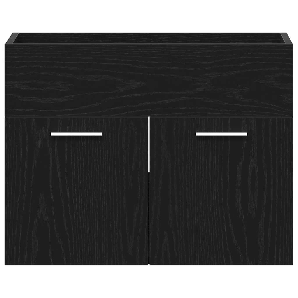 vidaXL Dulap chiuvetă baie, stejar negru, 60x38,5x46cm, lemn prelucrat vidaXL Dulap chiuvetă baie, stejar negru, 60x38,5x46cm, lemn prelucrat