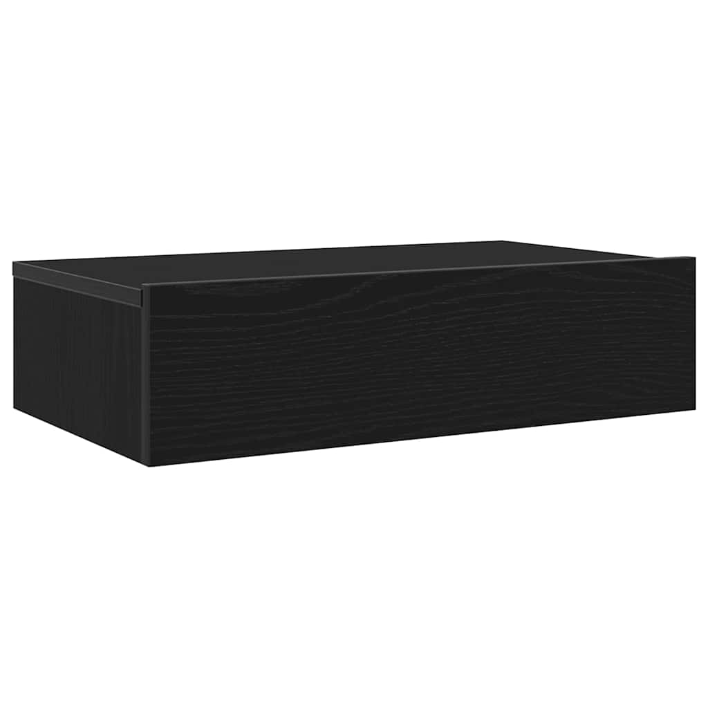vidaXL Comodă TV cu lumini LED, stejar negru, 60x35x15,5 cm