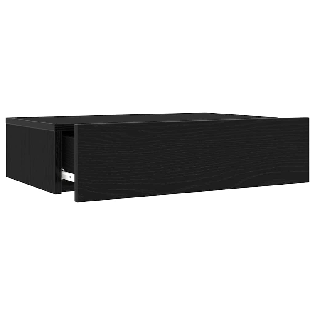 vidaXL Comodă TV cu lumini LED, stejar negru, 60x35x15,5 cm