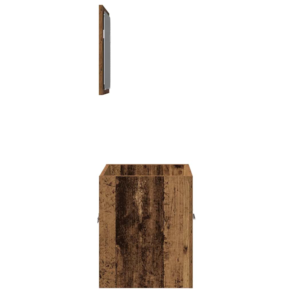 vidaXL Set mobilier de baie, 2 piese, lemn vechi, lemn prelucrat vidaXL Set mobilier de baie, 2 piese, lemn vechi, lemn prelucrat