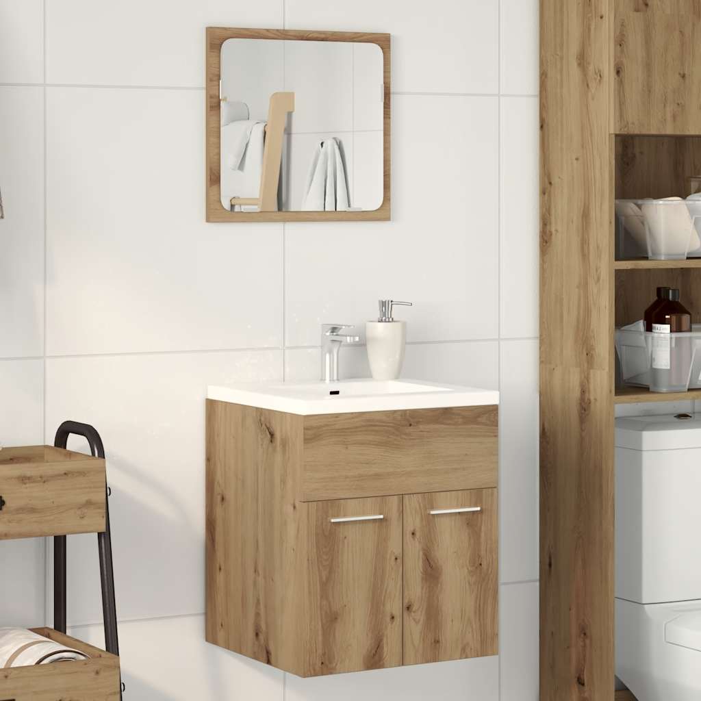 vidaXL Set mobilier de baie, 2 piese, stejar artizanal, lemn prelucrat vidaXL Set mobilier de baie, 2 piese, stejar artizanal, lemn prelucrat