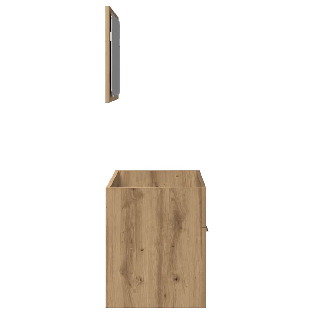 vidaXL Set mobilier de baie, 2 piese, stejar artizanal, lemn prelucrat vidaXL Set mobilier de baie, 2 piese, stejar artizanal, lemn prelucrat