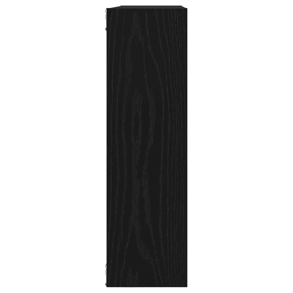 vidaXL Raft de perete, stejar negru, 75x16x55 cm, lemn prelucrat