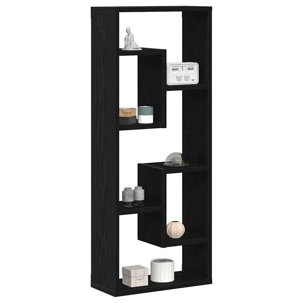 vidaXL Raft de perete, stejar negru, 36x16x90 cm, lemn stratificat
