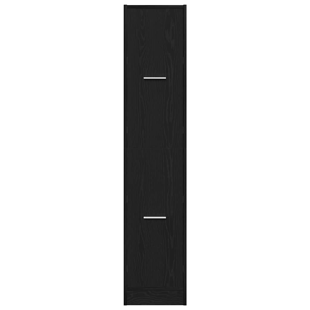 vidaXL Dulap de farmacie, stejar negru, 30x41x144,5 cm, lemn prelucrat