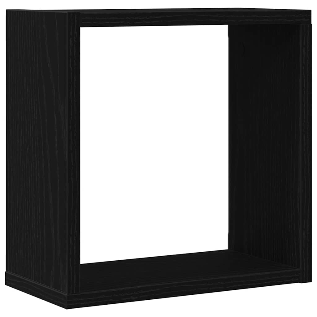 vidaXL Rafturi de perete cub 4 buc. stejar negru, 30x15x30 cm lemn vidaXL Rafturi de perete cub 4 buc. stejar negru, 30x15x30 cm lemn