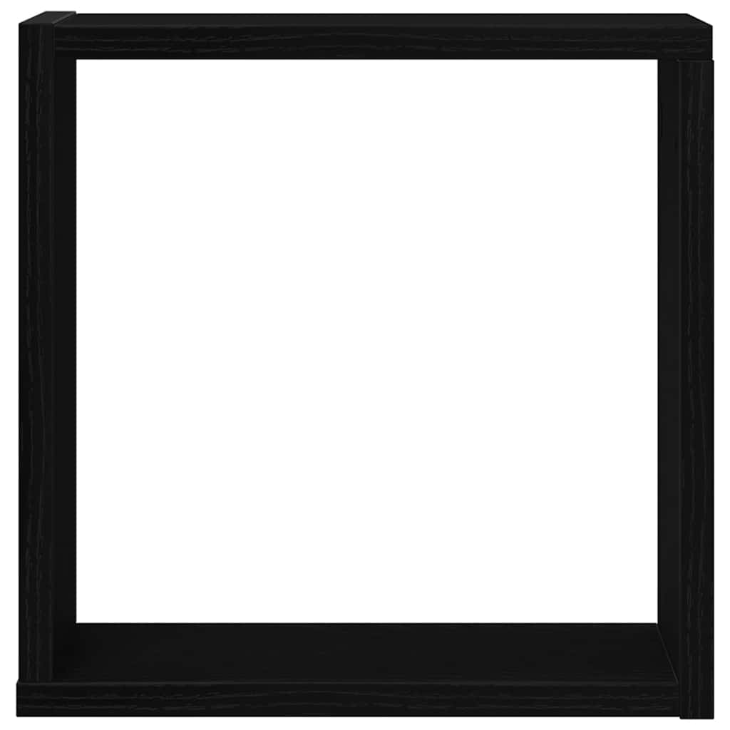 vidaXL Rafturi de perete cub 6 buc. stejar negru, 30x15x30 cm lemn vidaXL Rafturi de perete cub 6 buc. stejar negru, 30x15x30 cm lemn