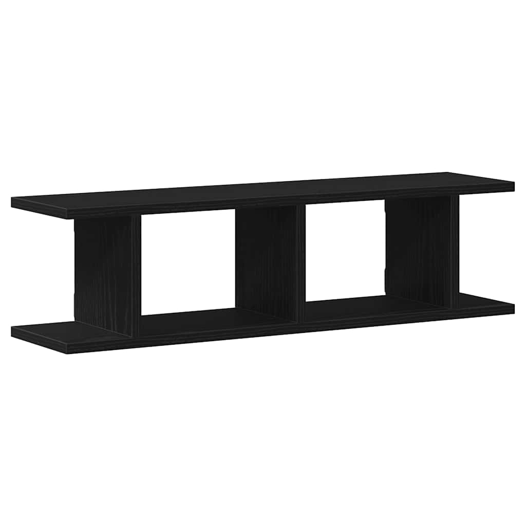 vidaXL Rafturi de perete 2 buc Stejar negru 75x18x20 cm Lemn prelucrat vidaXL Rafturi de perete 2 buc Stejar negru 75x18x20 cm Lemn prelucrat