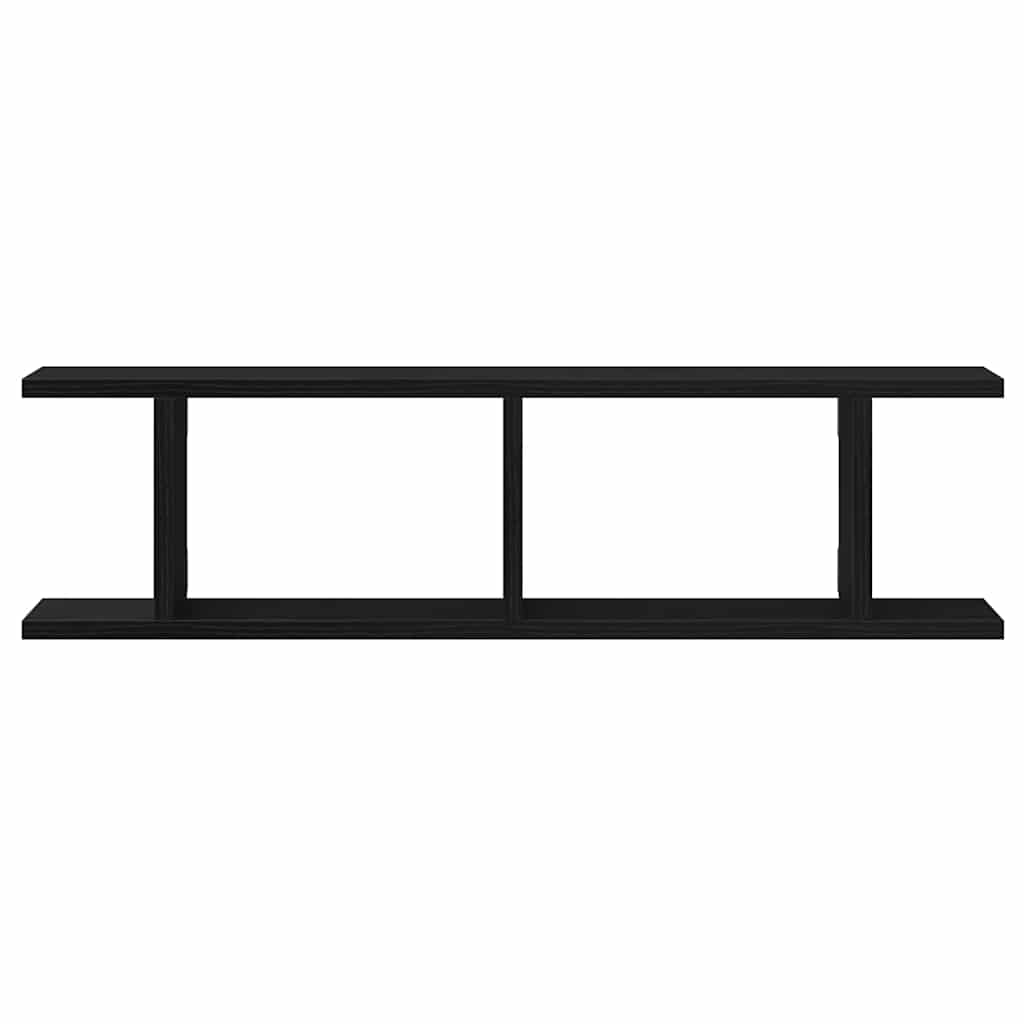 vidaXL Rafturi de perete 2 buc Stejar negru 75x18x20 cm Lemn prelucrat vidaXL Rafturi de perete 2 buc Stejar negru 75x18x20 cm Lemn prelucrat