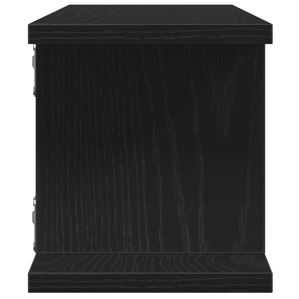 vidaXL Rafturi de perete 2 buc Stejar negru 75x18x20 cm Lemn prelucrat vidaXL Rafturi de perete 2 buc Stejar negru 75x18x20 cm Lemn prelucrat