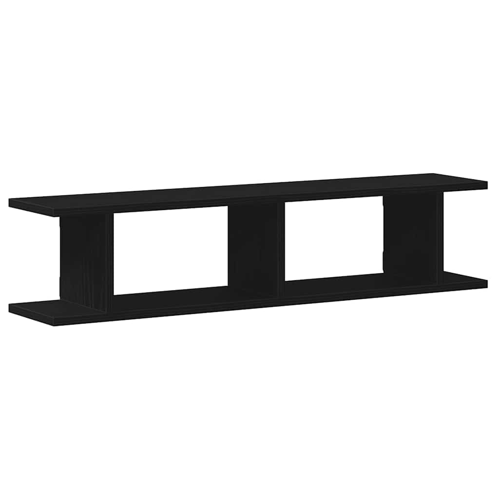 vidaXL Rafturi de perete 2 buc Stejar negru 90x18x20 cm Lemn prelucrat vidaXL Rafturi de perete 2 buc Stejar negru 90x18x20 cm Lemn prelucrat
