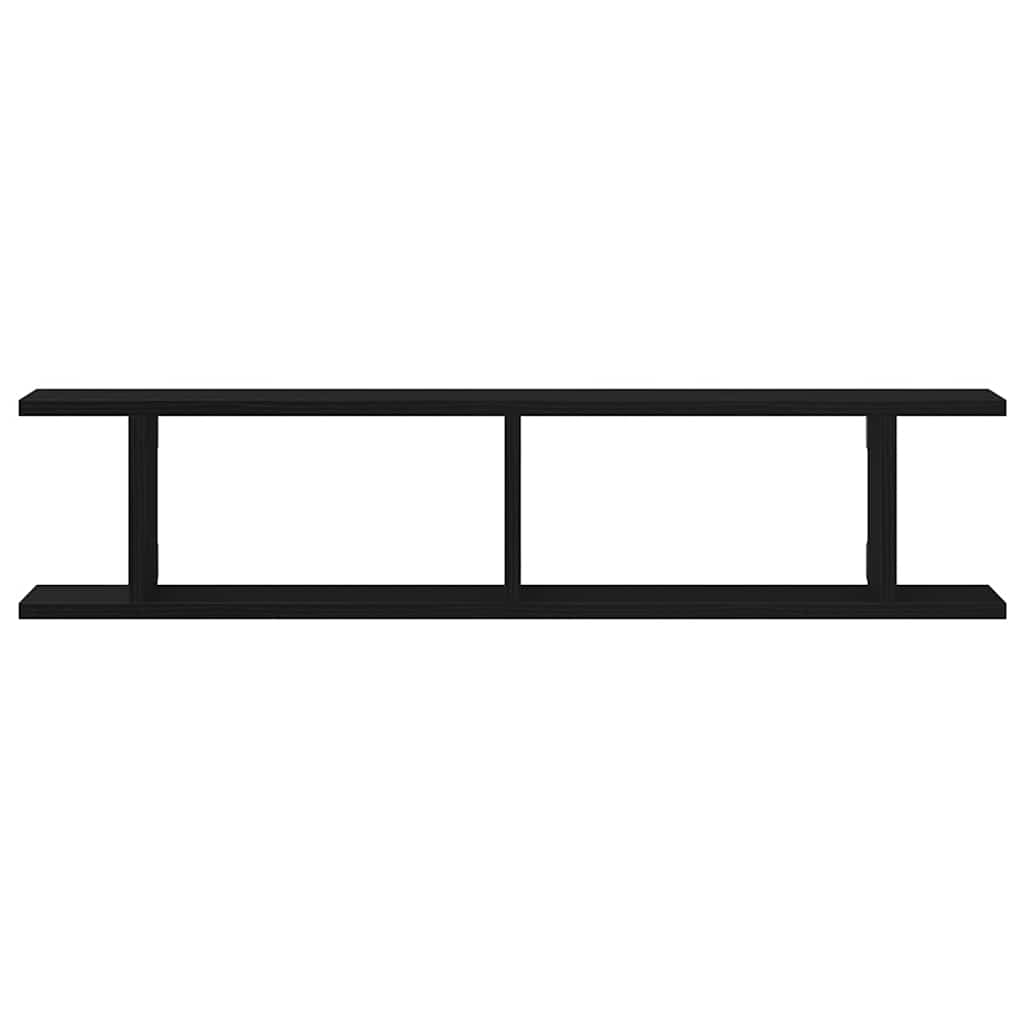 vidaXL Rafturi de perete 2 buc Stejar negru 90x18x20 cm Lemn prelucrat vidaXL Rafturi de perete 2 buc Stejar negru 90x18x20 cm Lemn prelucrat