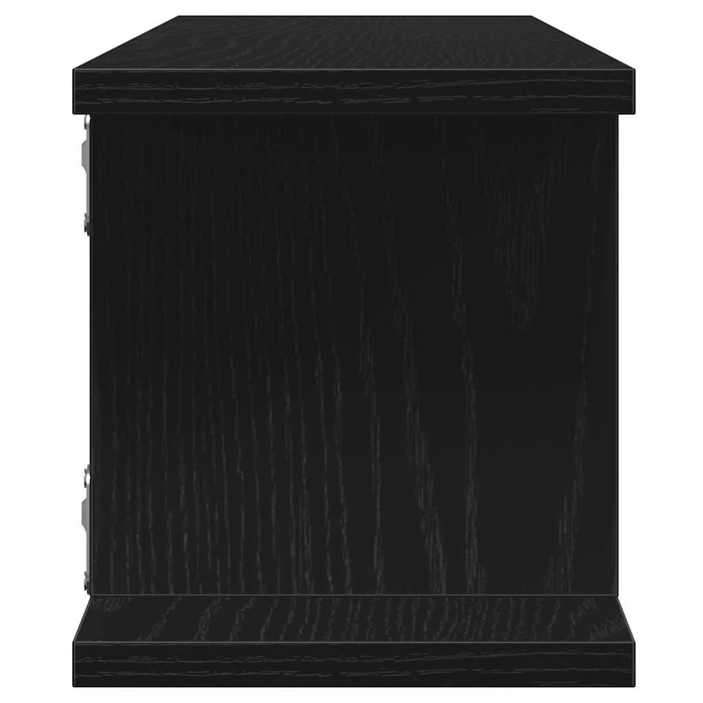 vidaXL Rafturi de perete 2 buc Stejar negru 90x18x20 cm Lemn prelucrat vidaXL Rafturi de perete 2 buc Stejar negru 90x18x20 cm Lemn prelucrat