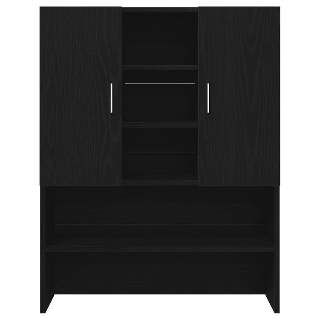 vidaXL Dulap mașină de spălat stejar negru 70,5x25,5x90 cm vidaXL Dulap mașină de spălat stejar negru 70,5x25,5x90 cm