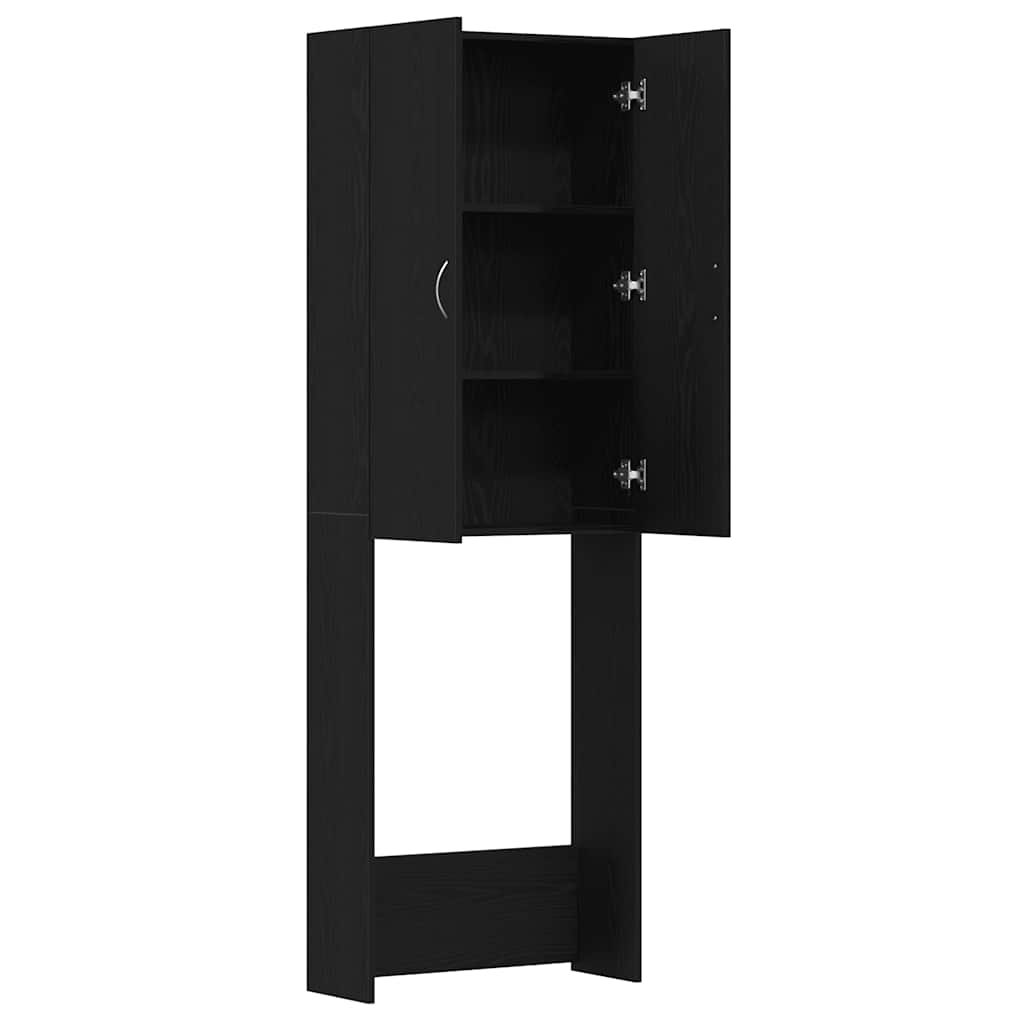 vidaXL Dulap mașina de spălat, stejar negru, 64x25,5x190 cm