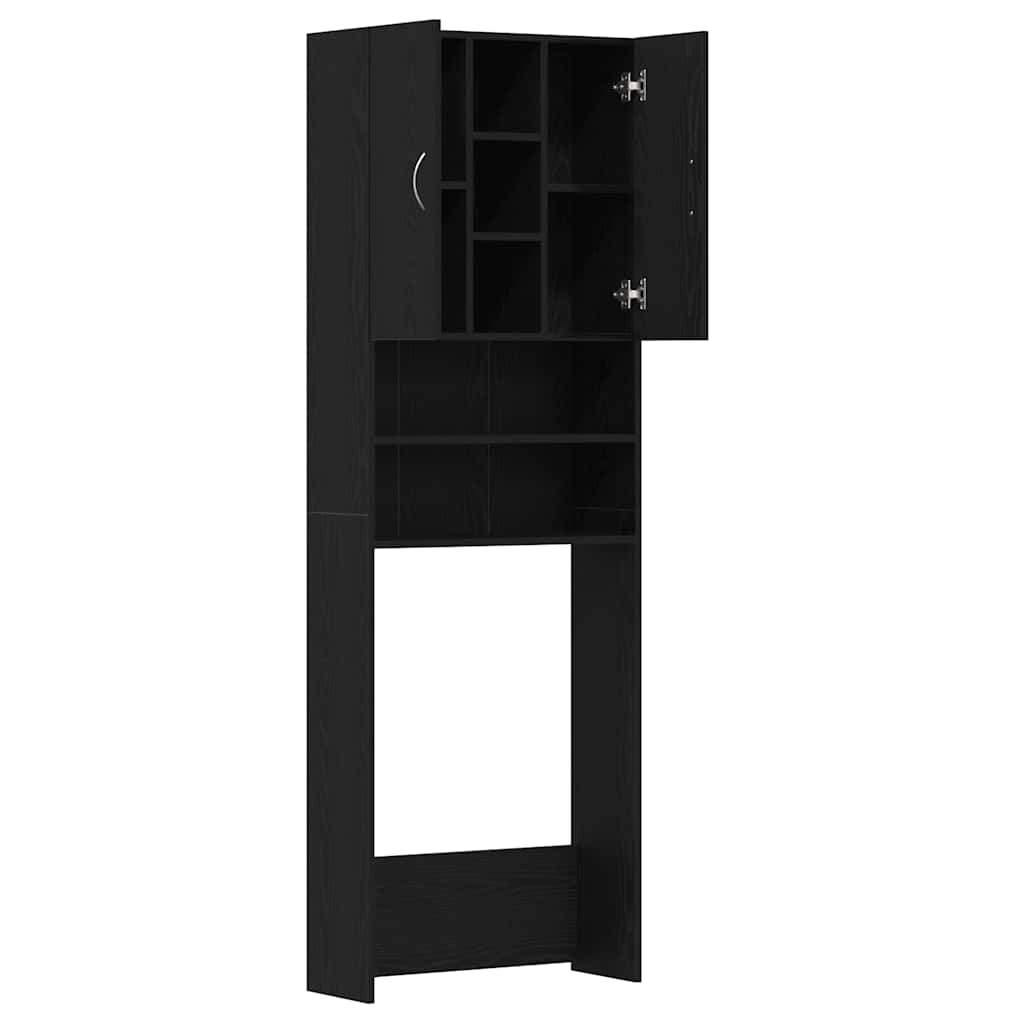 vidaXL Dulap mașina de spălat, stejar negru, 64x25,5x190 cm