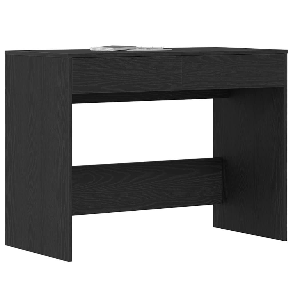 vidaXL Birou Stejar negru 101x50x76,5 cm Lemn prelucrat