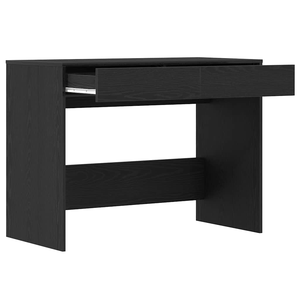 vidaXL Birou Stejar negru 101x50x76,5 cm Lemn prelucrat