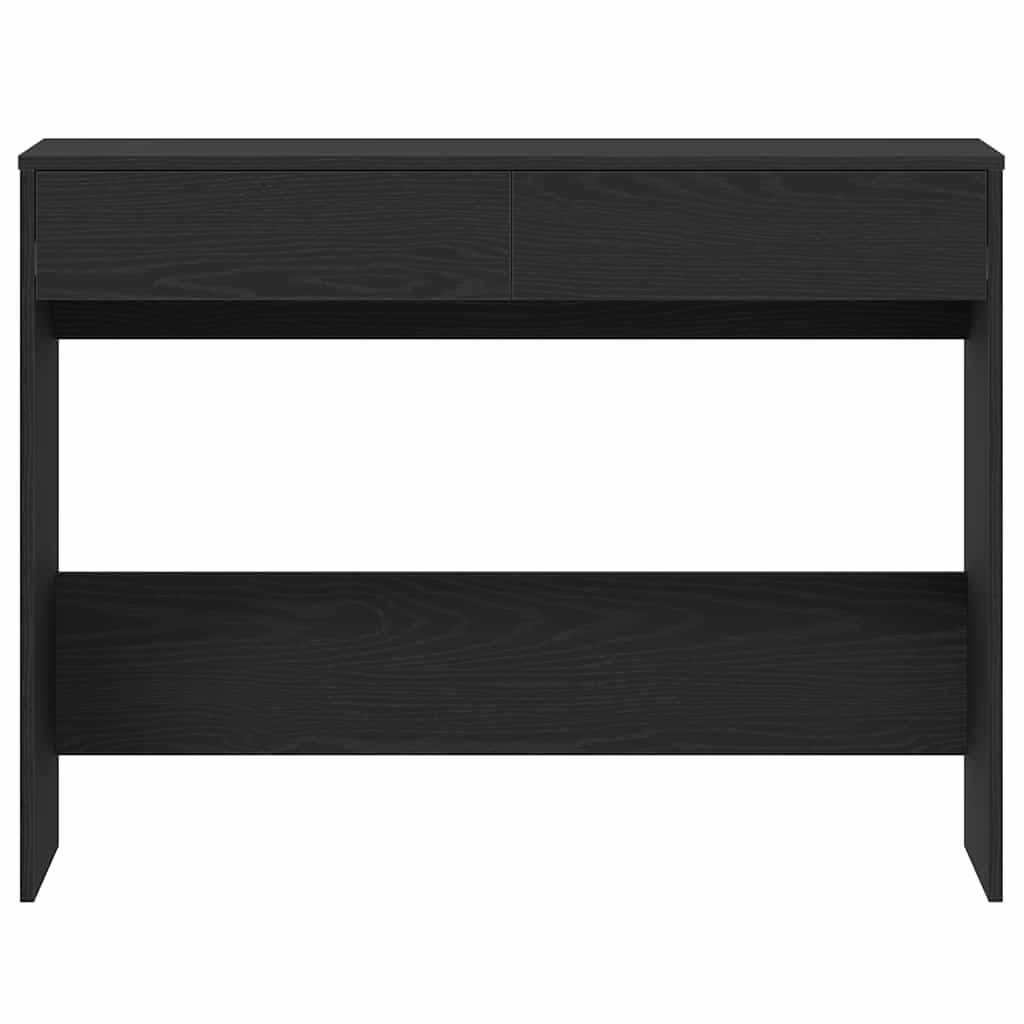 vidaXL Birou Stejar negru 101x50x76,5 cm Lemn prelucrat
