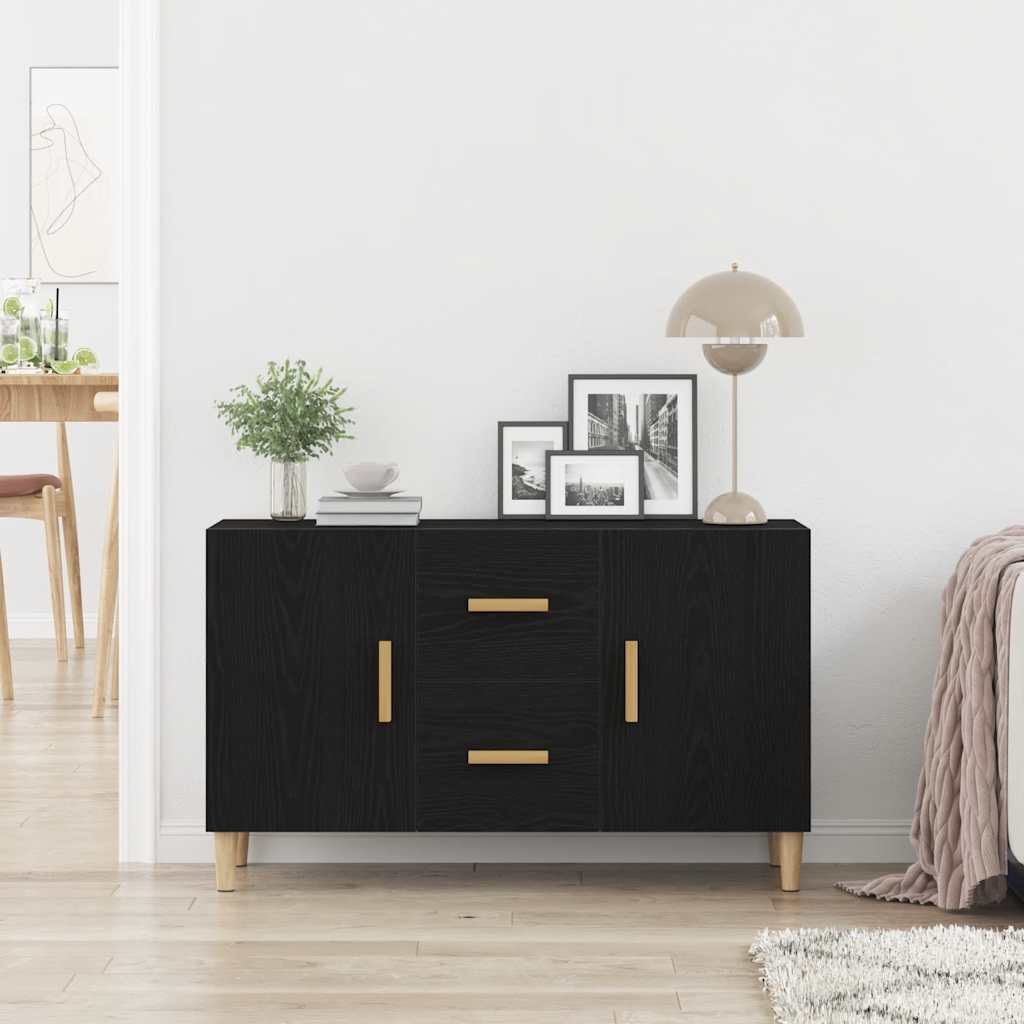 vidaXL Bufetă Stejar negru 100x36x60 cm lemn prelucrat vidaXL Bufetă Stejar negru 100x36x60 cm lemn prelucrat