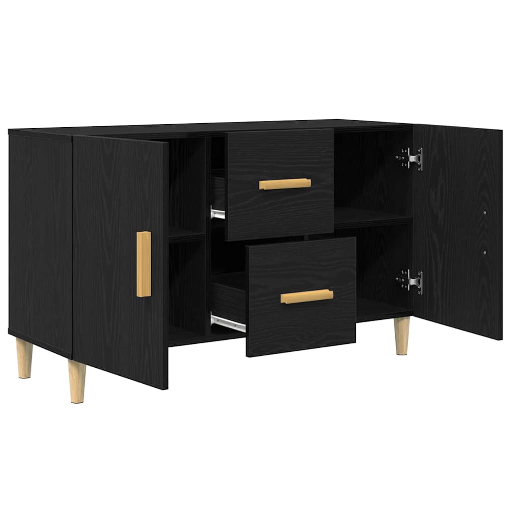 vidaXL Bufetă Stejar negru 100x36x60 cm lemn prelucrat vidaXL Bufetă Stejar negru 100x36x60 cm lemn prelucrat