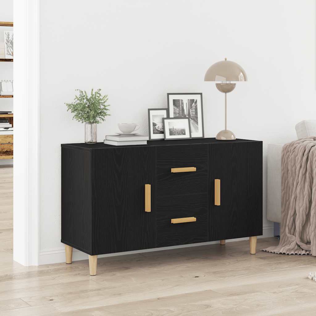vidaXL Bufetă Stejar negru 100x36x60 cm lemn prelucrat vidaXL Bufetă Stejar negru 100x36x60 cm lemn prelucrat