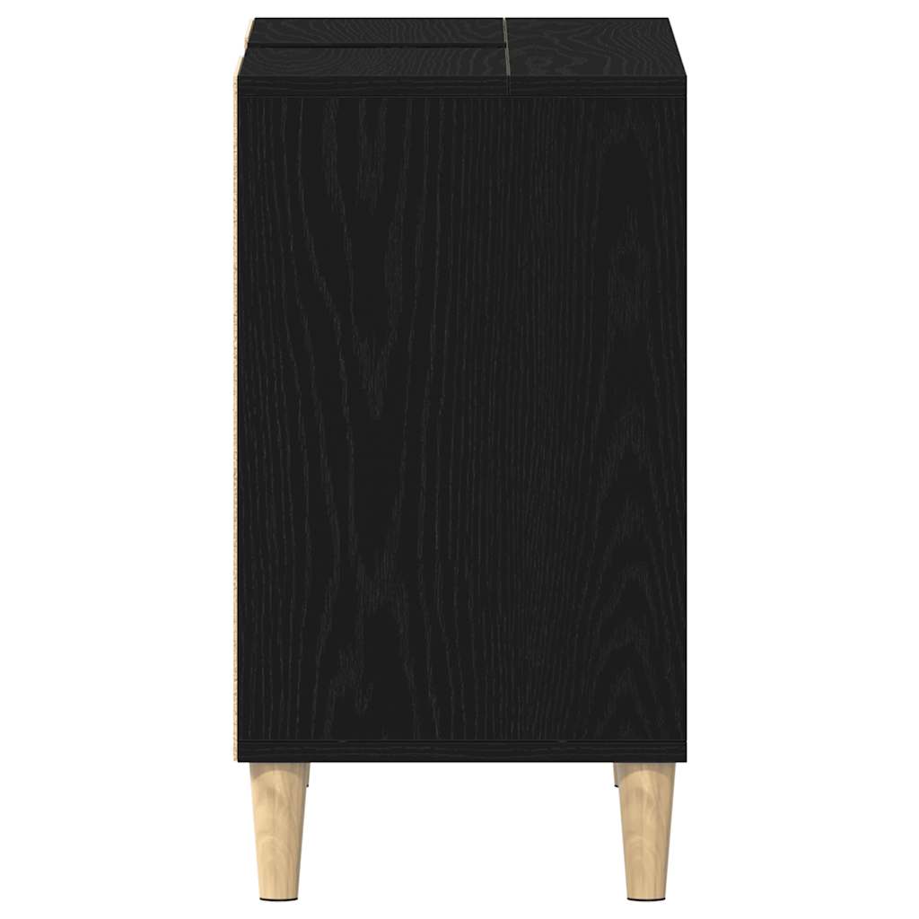 vidaXL Dulap chiuvetă, stejar negru, 80x33x60 cm, lemn stratificat vidaXL Dulap chiuvetă, stejar negru, 80x33x60 cm, lemn stratificat