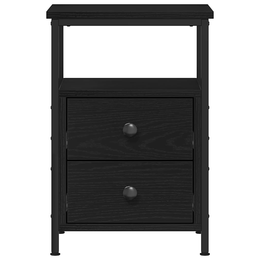vidaXL Noptiere 2 buc. stejar negru 34x35,5x50 cm lemn stratificat