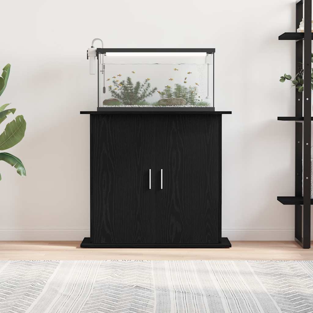 vidaXL Suport acvariu Stejar negru 81x36x73 cm Lemn prelucrat vidaXL Suport acvariu Stejar negru 81x36x73 cm Lemn prelucrat