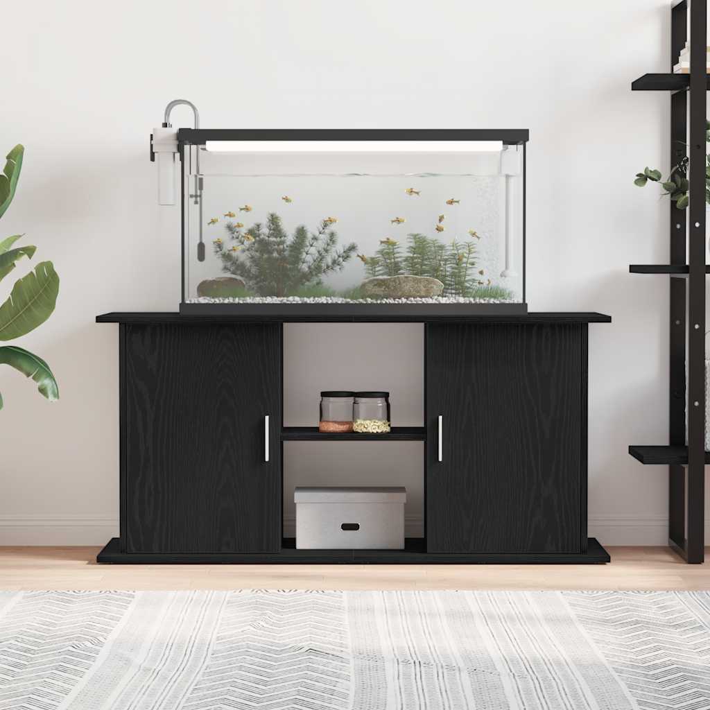 vidaXL Suport acvariu Stejar negru 121x41x58 cm Lemn prelucrat vidaXL Suport acvariu Stejar negru 121x41x58 cm Lemn prelucrat