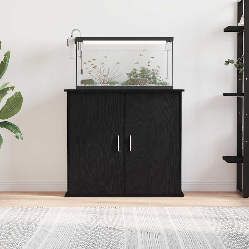 vidaXL Suport acvariu Stejar negru 81x36x73 cm Lemn prelucrat vidaXL Suport acvariu Stejar negru 81x36x73 cm Lemn prelucrat