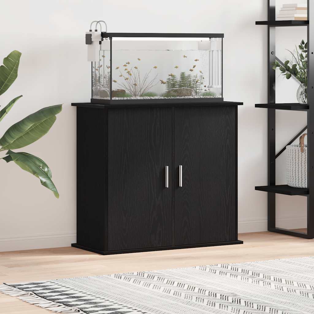 vidaXL Suport acvariu Stejar negru 81x36x73 cm Lemn prelucrat vidaXL Suport acvariu Stejar negru 81x36x73 cm Lemn prelucrat