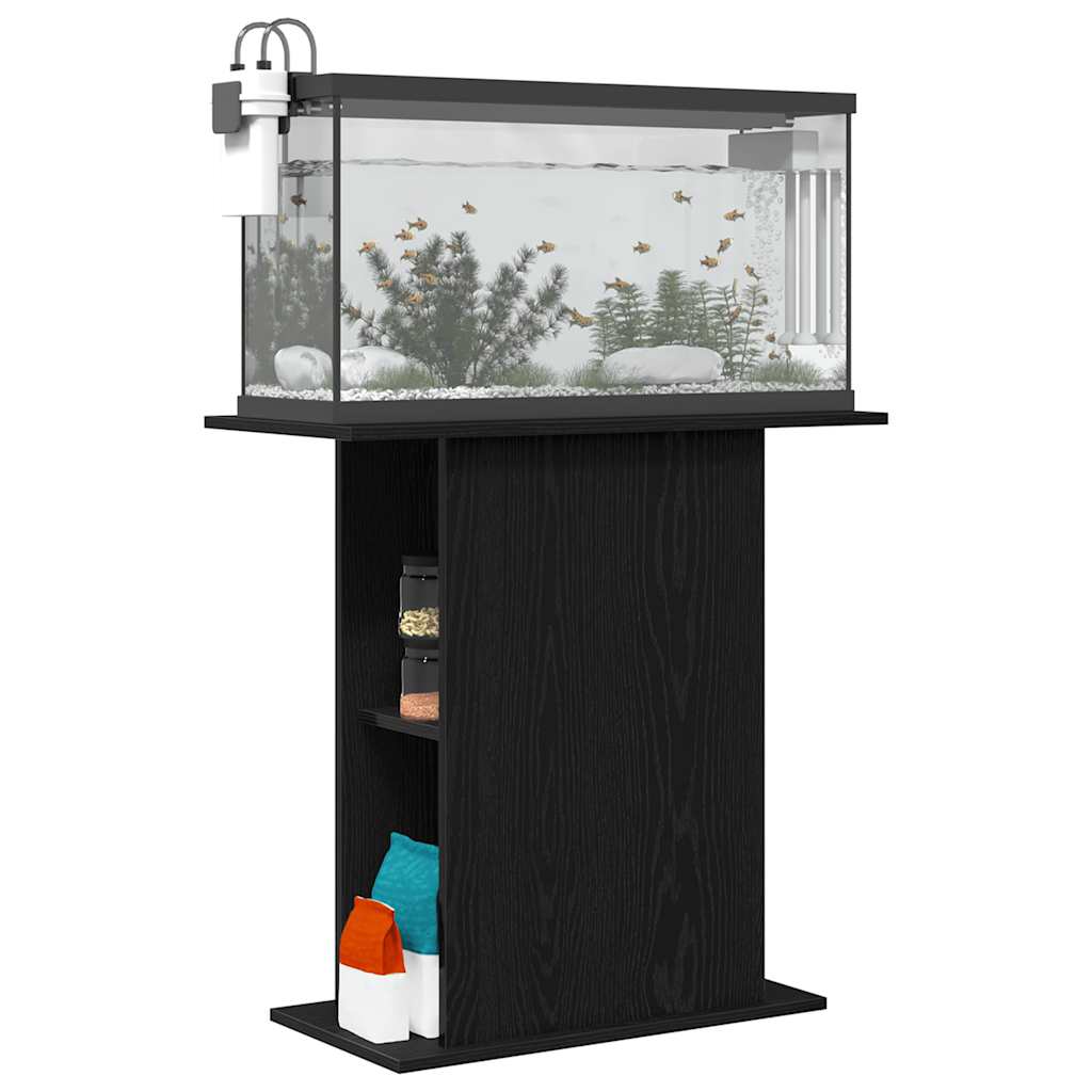 vidaXL Suport pentru acvariu, stejar negru, 75x36x72,5 cm, lemn stratificat vidaXL Suport pentru acvariu, stejar negru, 75x36x72,5 cm, lemn stratificat