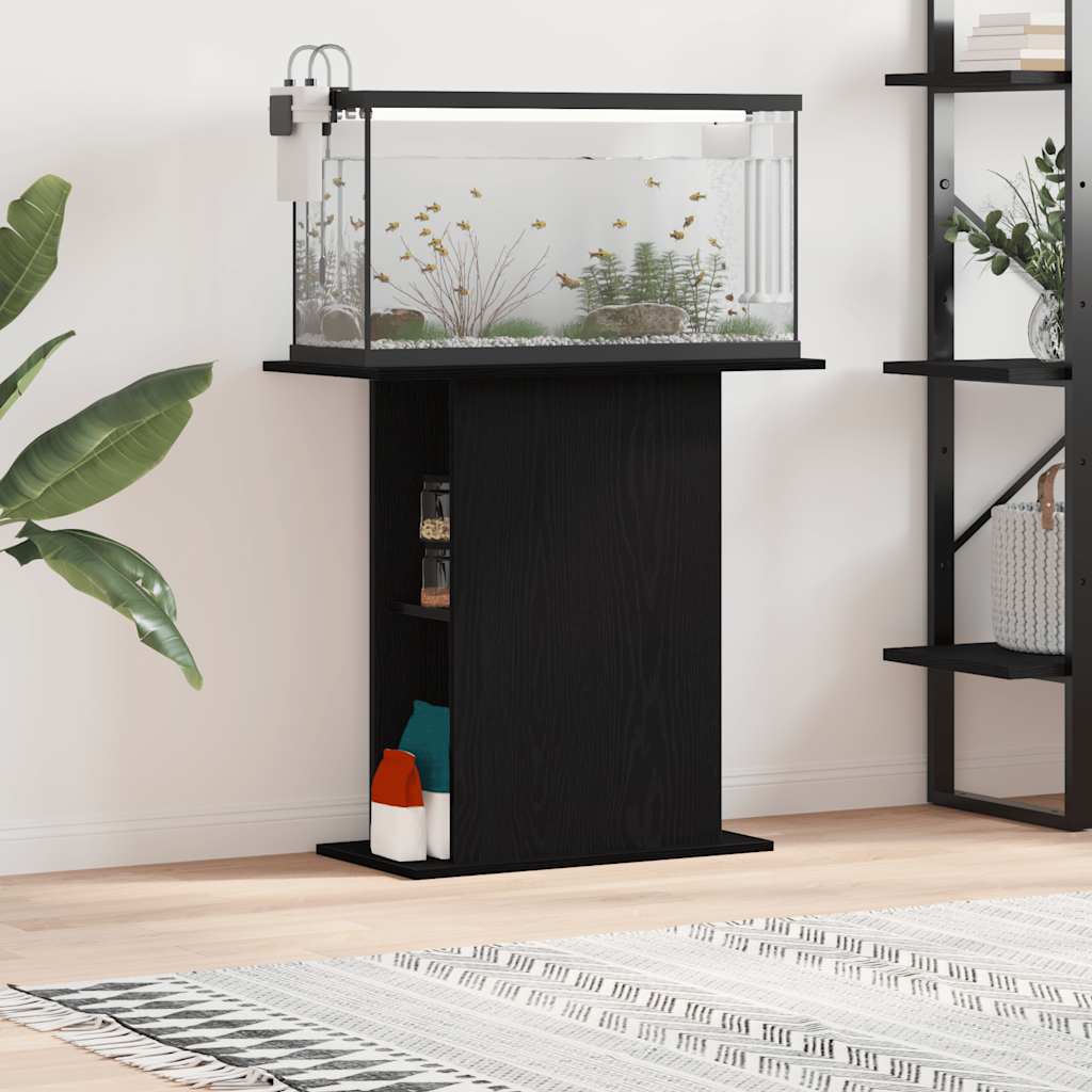 vidaXL Suport pentru acvariu, stejar negru, 75x36x72,5 cm, lemn stratificat vidaXL Suport pentru acvariu, stejar negru, 75x36x72,5 cm, lemn stratificat