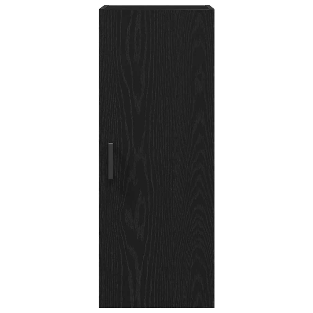 vidaXL Dulap de perete, stejar negru, 34,5x34x90 cm, lemn stratificat