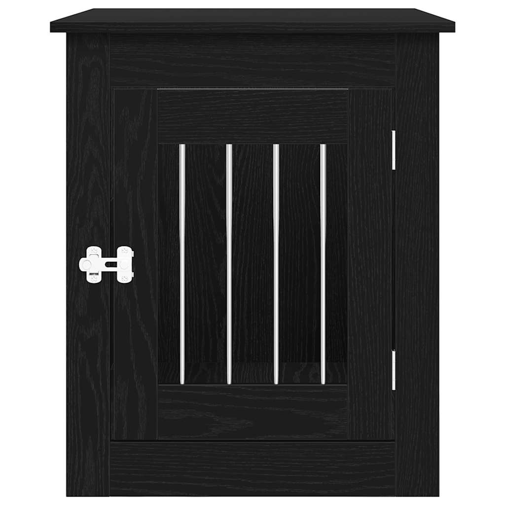 vidaXL Cușcă pentru câini, stejar negru, 75x55x65 cm, lemn stratificat vidaXL Cușcă pentru câini, stejar negru, 75x55x65 cm, lemn stratificat