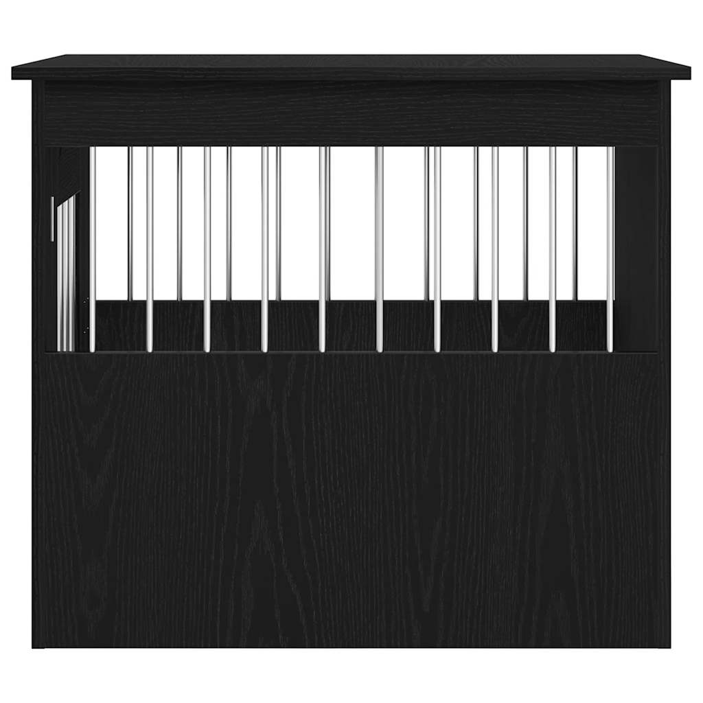 vidaXL Cușcă pentru câini, stejar negru, 75x55x65 cm, lemn stratificat vidaXL Cușcă pentru câini, stejar negru, 75x55x65 cm, lemn stratificat